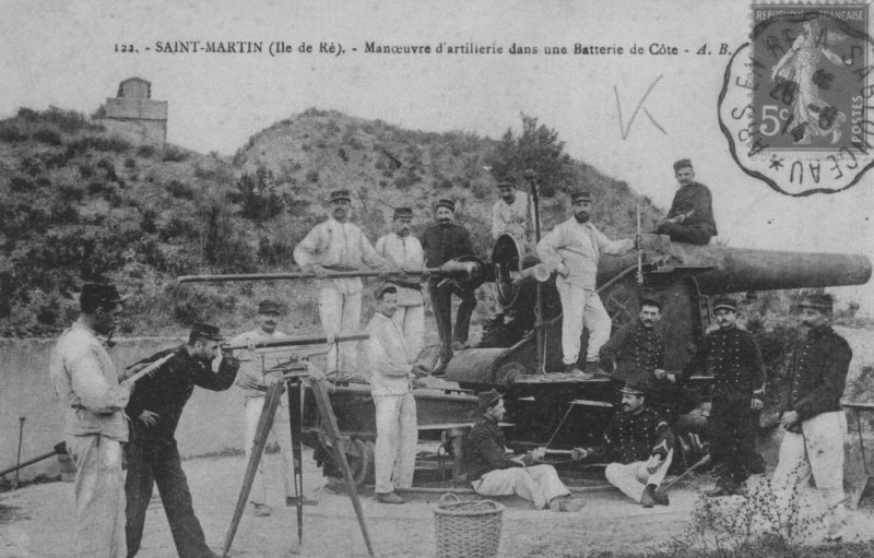 Manoeuvre d'artillerie à St Martin de Ré