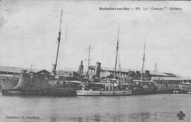 Le croiseur Cosmao à Rochefort.