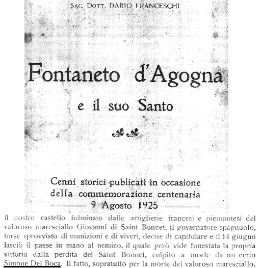 références de Fontaneto d'agogna