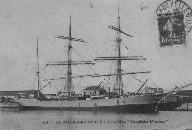 le trois-mâts marguerite-mirabeau a la pallice.