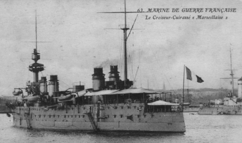 Le croiseur cuirassé Marseillaise.