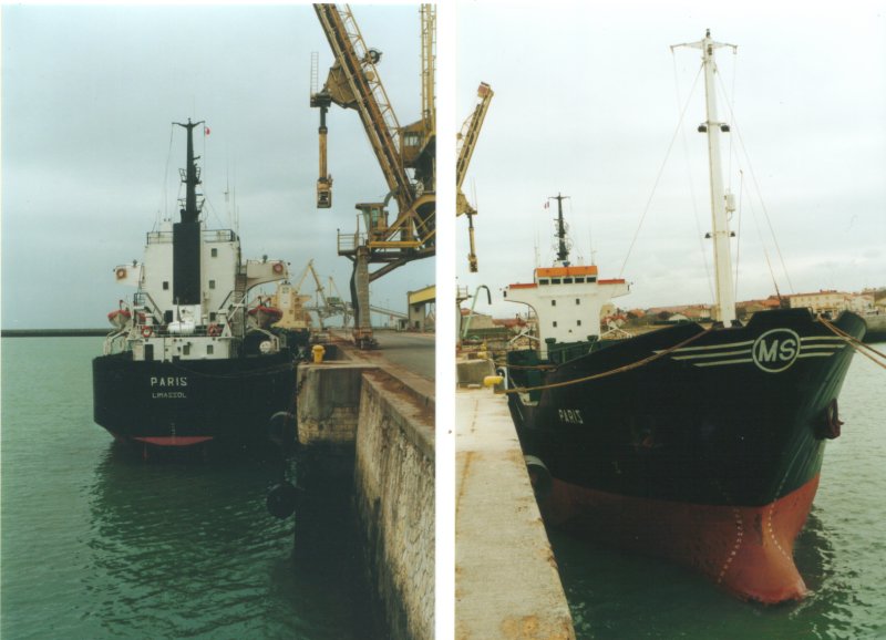 le cargo paris au quai Lombard.<BR>
 3 mois après l'ouragan de 1999.