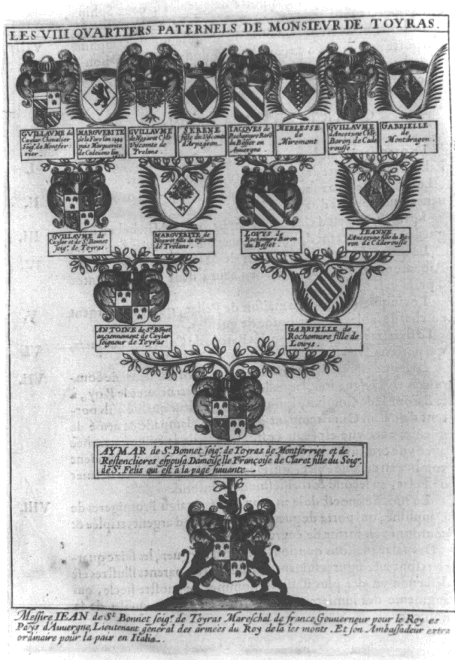 arbre ascendant du maréchal detoiras du côté de son père.