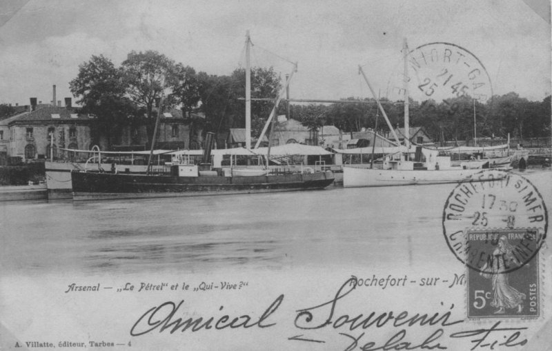  le qui-vive et le petrel dans le port de rochefort