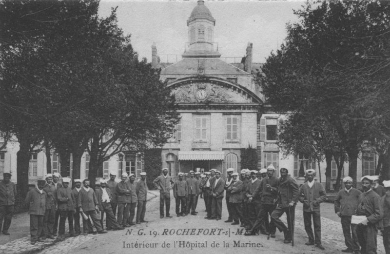 l'hôpital de la marine de rochefort sur mer.