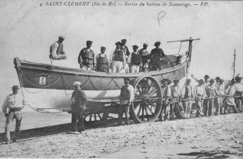 sortie du canot de sauvetage de saint clement les baleines