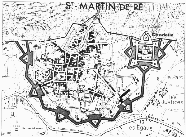 Plan de la ville de St Martin
et de sa citadelle